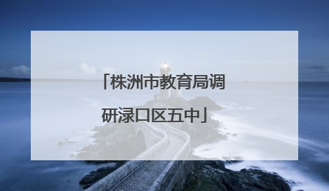 株洲市教育局调研渌口区五中