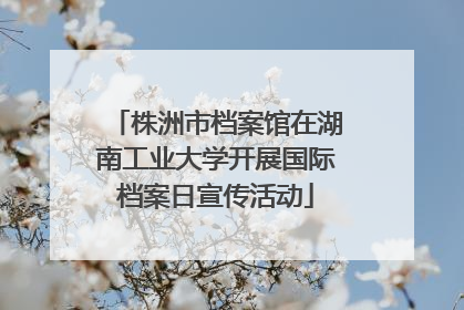 株洲市档案馆在湖南工业大学开展国际档案日宣传活动