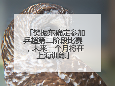 樊振东确定参加乒超第二阶段比赛，未来一个月将在上海训练