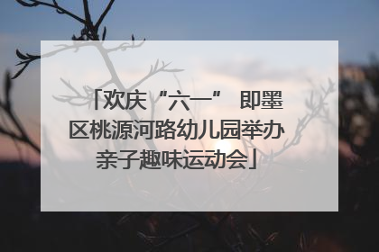 欢庆“六一” 即墨区桃源河路幼儿园举办亲子趣味运动会