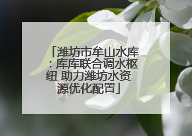潍坊市牟山水库：库库联合调水枢纽 助力潍坊水资源优化配置