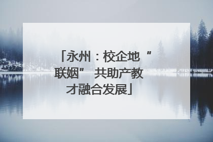 永州：校企地“联姻” 共助产教才融合发展