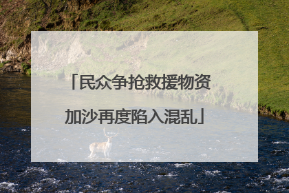 民众争抢救援物资 加沙再度陷入混乱