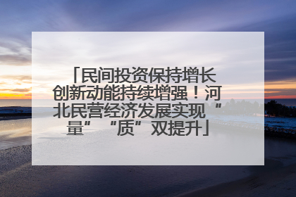 民间投资保持增长 创新动能持续增强！河北民营经济发展实现“量”“质”双提升