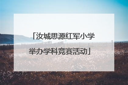 汝城思源红军小学举办学科竞赛活动