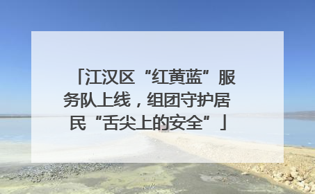江汉区“红黄蓝”服务队上线，组团守护居民“舌尖上的安全”