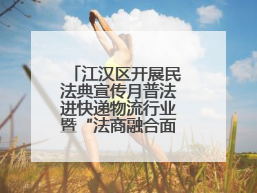 江汉区开展民法典宣传月普法进快递物流行业暨“法商融合面对面”活动