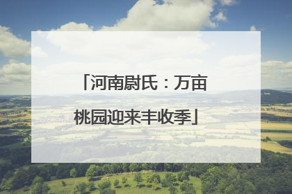 河南尉氏：万亩桃园迎来丰收季