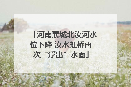 河南襄城北汝河水位下降 汝水虹桥再次“浮出”水面