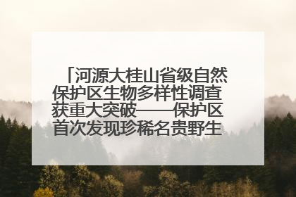 河源大桂山省级自然保护区生物多样性调查获重大突破——保护区首次发现珍稀名贵野生干巴菌与钝尾两头蛇