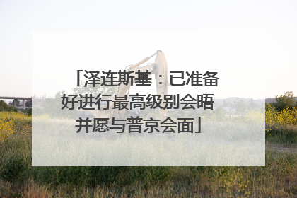 泽连斯基：已准备好进行最高级别会晤并愿与普京会面