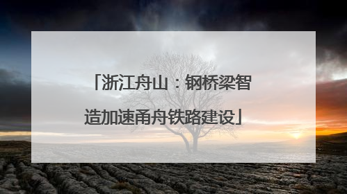 浙江舟山：钢桥梁智造加速甬舟铁路建设