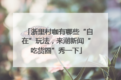 浙里村咖有哪些“自在”玩法，来潮新闻“吃货圈”秀一下