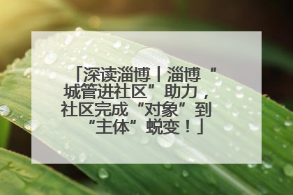 深读淄博丨淄博“城管进社区”助力，社区完成“对象”到“主体”蜕变！