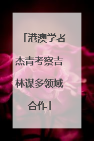 港澳学者杰青考察吉林谋多领域合作