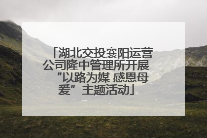 湖北交投襄阳运营公司隆中管理所开展“以路为媒 感恩母爱”主题活动