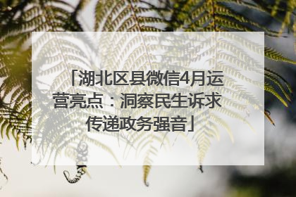 湖北区县微信4月运营亮点：洞察民生诉求 传递政务强音