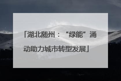 湖北随州：“绿能”涌动助力城市转型发展