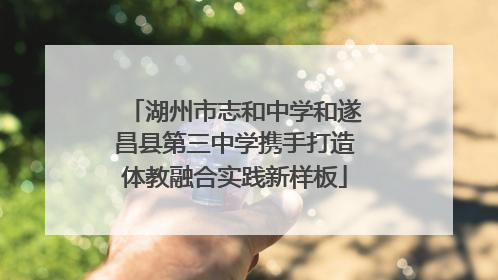 湖州市志和中学和遂昌县第三中学携手打造体教融合实践新样板