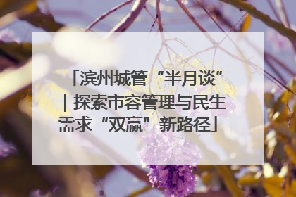 滨州城管“半月谈”｜探索市容管理与民生需求“双赢”新路径