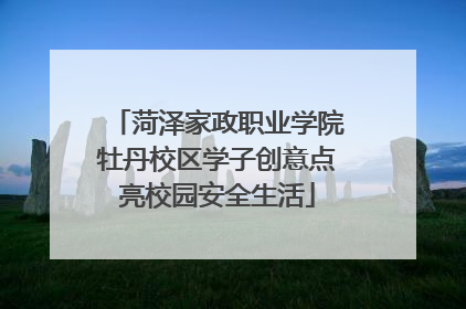 菏泽家政职业学院牡丹校区学子创意点亮校园安全生活