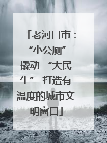老河口市：“小公厕” 撬动 “大民生” 打造有温度的城市文明窗口