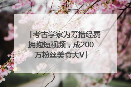 考古学家为筹措经费拥抱短视频，成200万粉丝美食大V