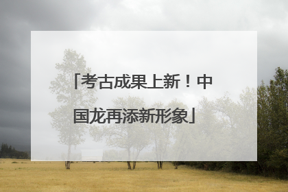 考古成果上新！中国龙再添新形象