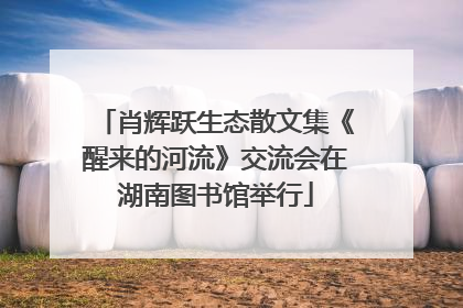 肖辉跃生态散文集《醒来的河流》交流会在湖南图书馆举行