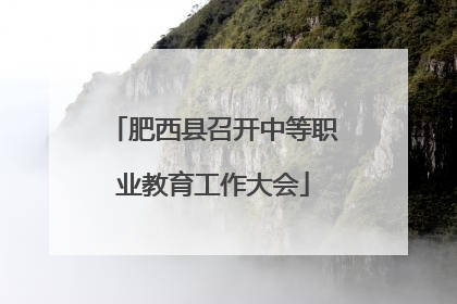 肥西县召开中等职业教育工作大会