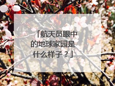 航天员眼中的地球家园是什么样子？