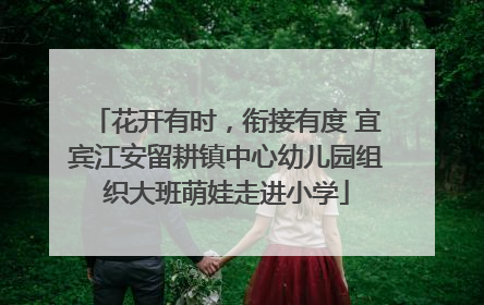 花开有时，衔接有度 宜宾江安留耕镇中心幼儿园组织大班萌娃走进小学