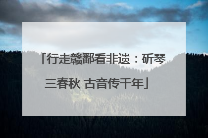 行走赣鄱看非遗：斫琴三春秋 古音传千年