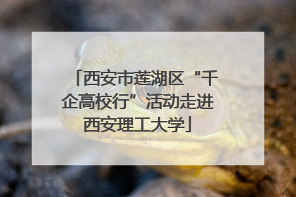 西安市莲湖区“千企高校行”活动走进西安理工大学