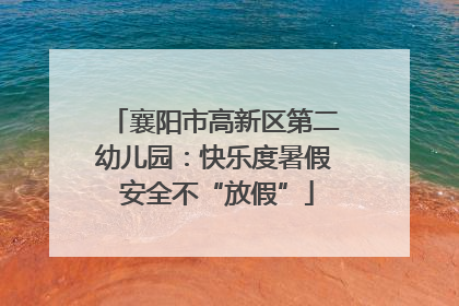 襄阳市高新区第二幼儿园：快乐度暑假 安全不“放假”