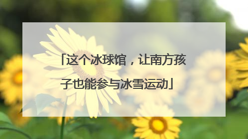 这个冰球馆，让南方孩子也能参与冰雪运动