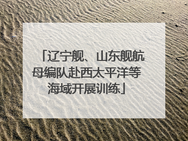 辽宁舰、山东舰航母编队赴西太平洋等海域开展训练