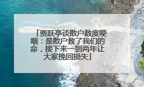 贾跃亭谈散户数度哽咽：是散户救了我们的命，接下来一到两年让大家挽回损失