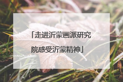 走进沂蒙画派研究院感受沂蒙精神
