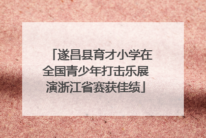 遂昌县育才小学在全国青少年打击乐展演浙江省赛获佳绩