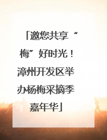 邀您共享“梅”好时光！漳州开发区举办杨梅采摘季嘉年华