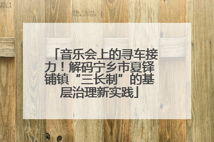 音乐会上的寻车接力！解码宁乡市夏铎铺镇“三长制”的基层治理新实践