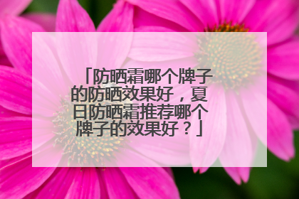 防晒霜哪个牌子的防晒效果好，夏日防晒霜推荐哪个牌子的效果好？