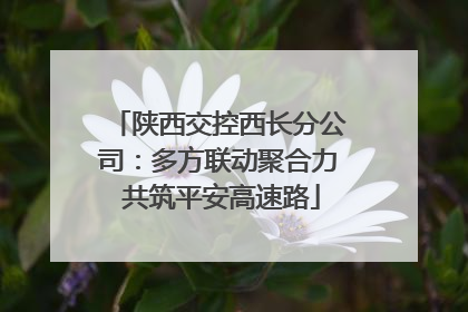 陕西交控西长分公司：多方联动聚合力 共筑平安高速路