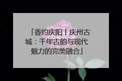 香约庆阳丨庆州古城：千年古韵与现代魅力的完美融合