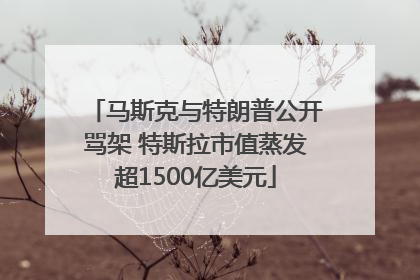 马斯克与特朗普公开骂架 特斯拉市值蒸发超1500亿美元