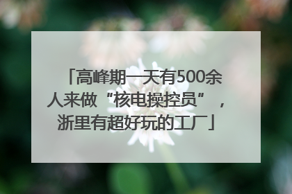 高峰期一天有500余人来做“核电操控员”，浙里有超好玩的工厂