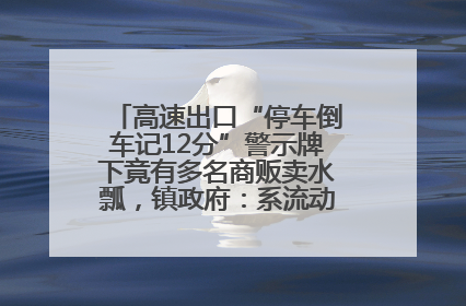 高速出口“停车倒车记12分”警示牌下竟有多名商贩卖水瓢，镇政府：系流动摊位，已多次劝离