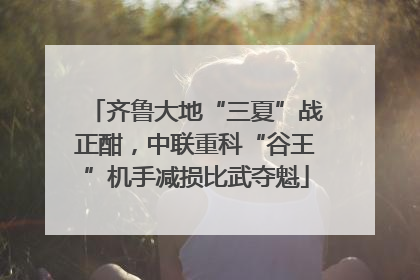 齐鲁大地“三夏”战正酣，中联重科“谷王”机手减损比武夺魁