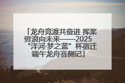 龙舟竞渡共奋进 挥桨劈浪向未来——2025“洋河·梦之蓝”杯宿迁端午龙舟赛侧记